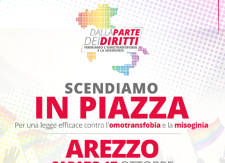 Sabato 17 in piazza ad Arezzo “dalla parte dei diritti”