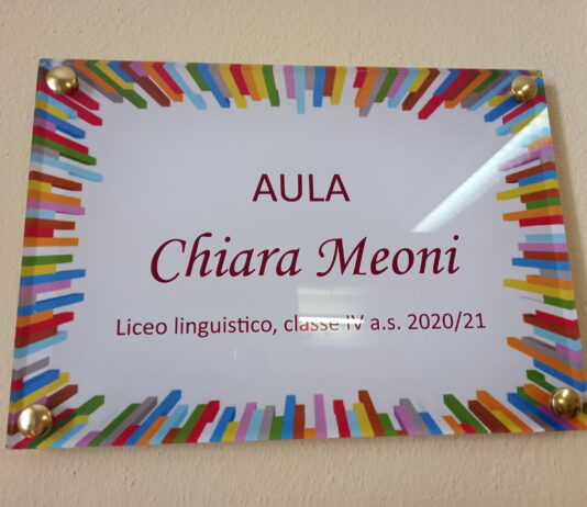 Intitolata un’aula del Liceo Linguistico a Chiara Meoni, la figlia di Fabrizio, scomparsa qualche settimana fa per un male incurabile