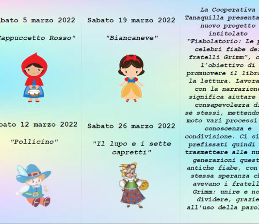 Coop. Tanaquilla inaugura a marzo “il Fiabolatorio”