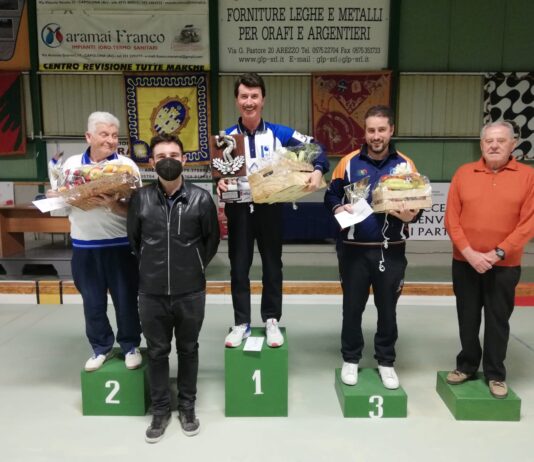 Il cortonese Sergio Manfroni vince il Torneo Serale Boccino di Bocce Arezzo