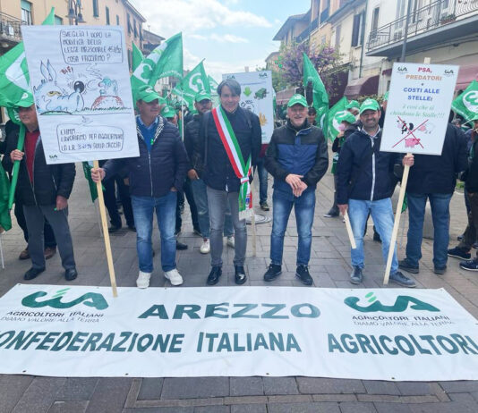 Il Comune di Civitella con gli imprenditori agricoli alla manifestazione del 20 aprile
