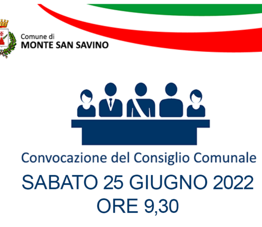 Monte San Savino: sabato 25 giugno il Consiglio Comunale