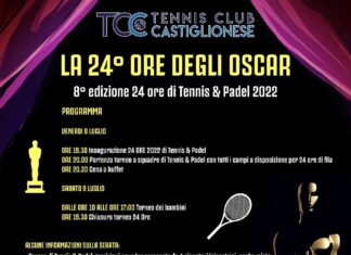 Tennis Club castiglionese: venerdì 24 ore di Tennis e Padel