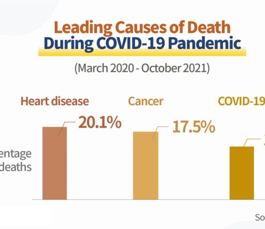 Le principali causa di morte negli Stati Uniti da marzo 2020 ad ottobre 2021