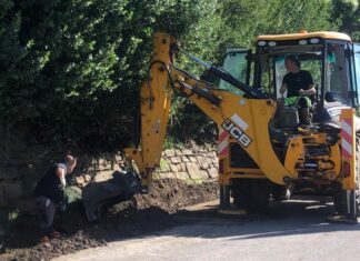 Cortona, operai al lavoro per il ripristino dei danni provocati dal maltempo