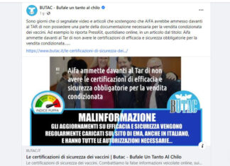 Butac non ha nemmeno capito quali documenti AIFA avrebbe detto di non avere
