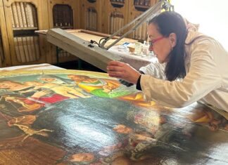 Cortona, iniziata l’opera di restauro del “tondo” di Luca Signorelli