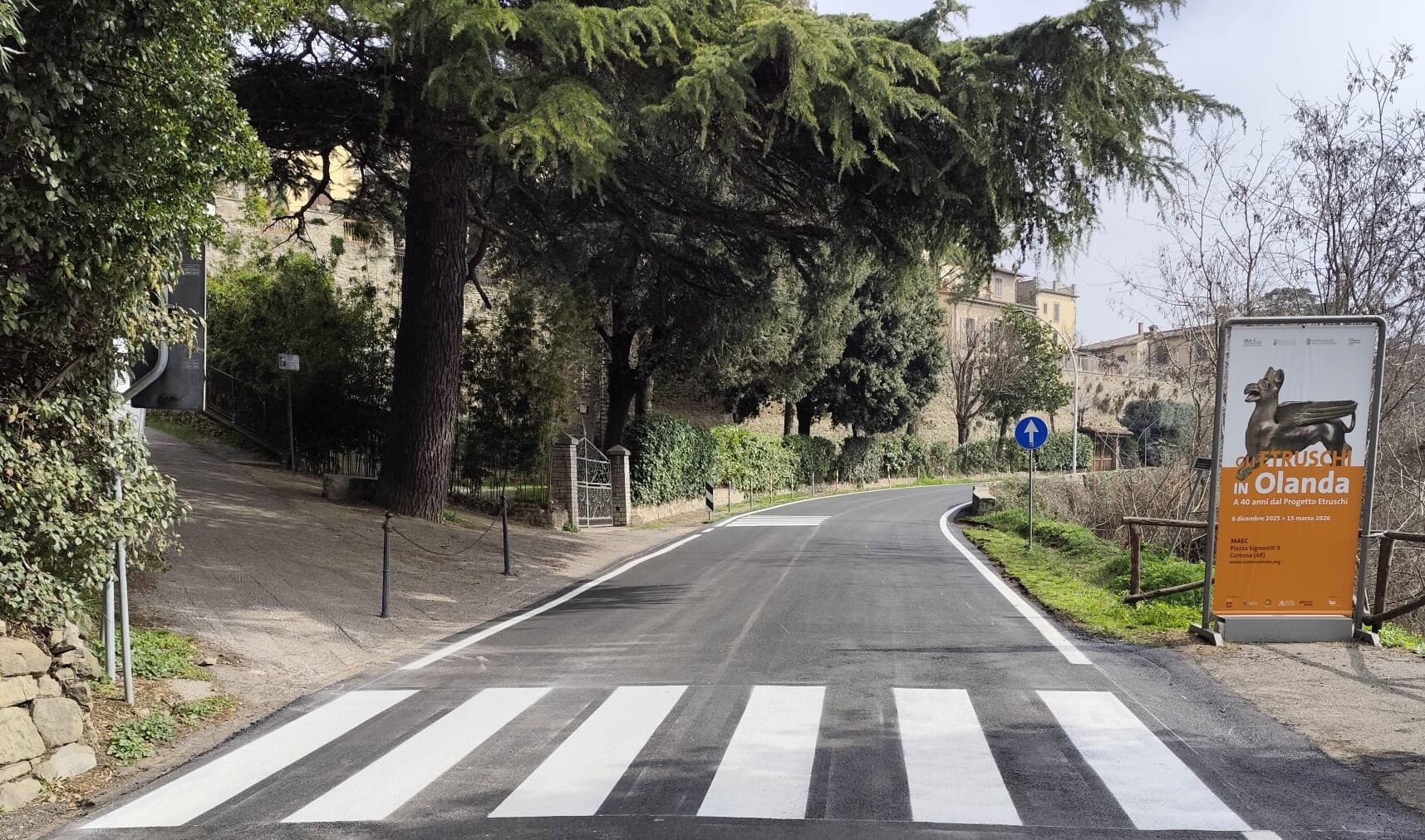 Cortona, viale Cesare Battisti si rifà il look. Manutenzione a Pergo
