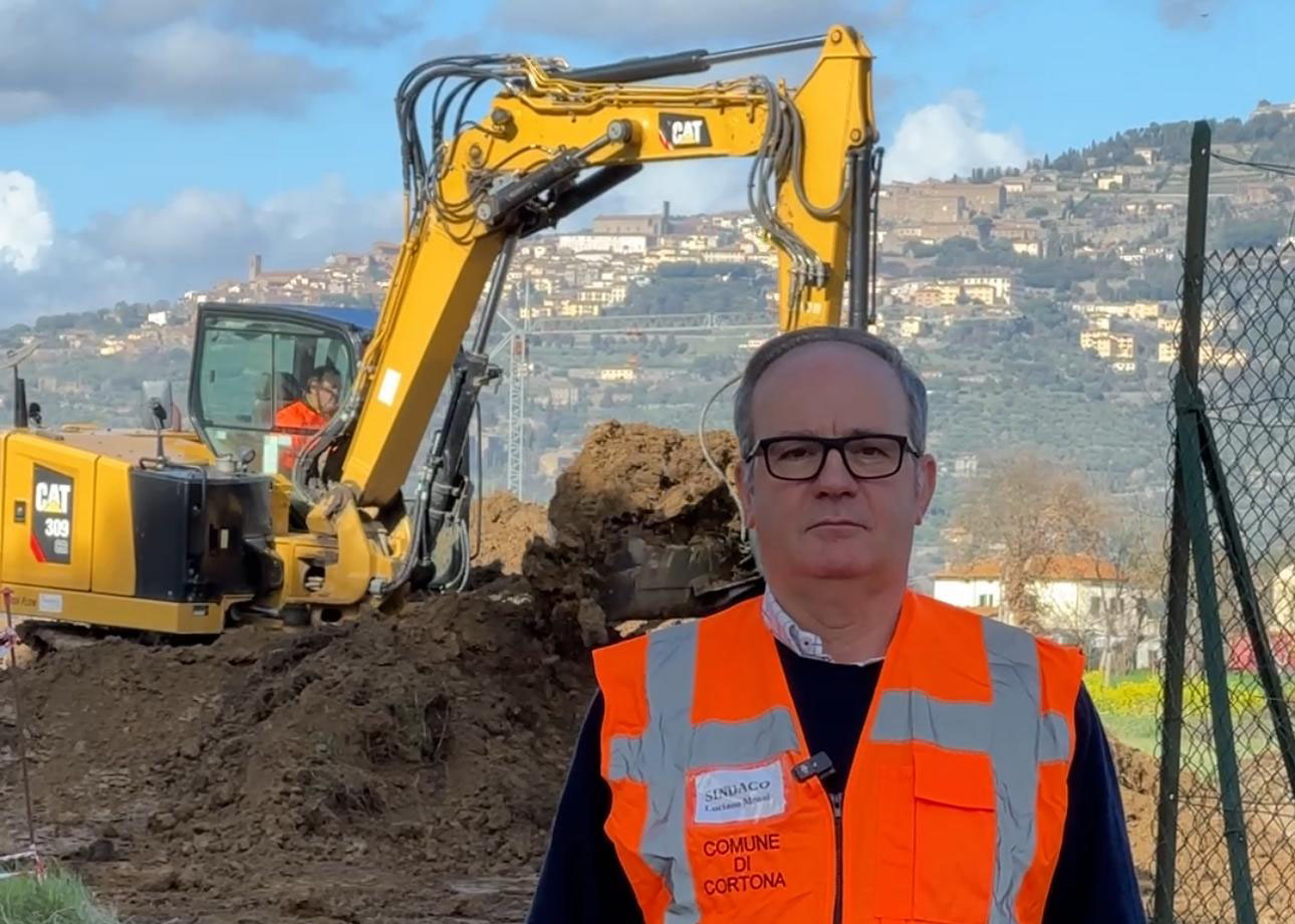 Cortona, parte cantiere per l’estensione idrica area Vallone