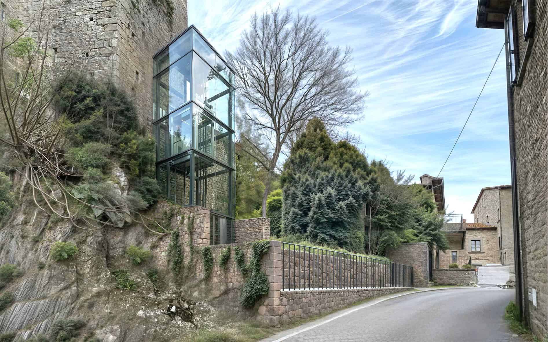 Un’ascensore per accedere alla Rocca di Civitella